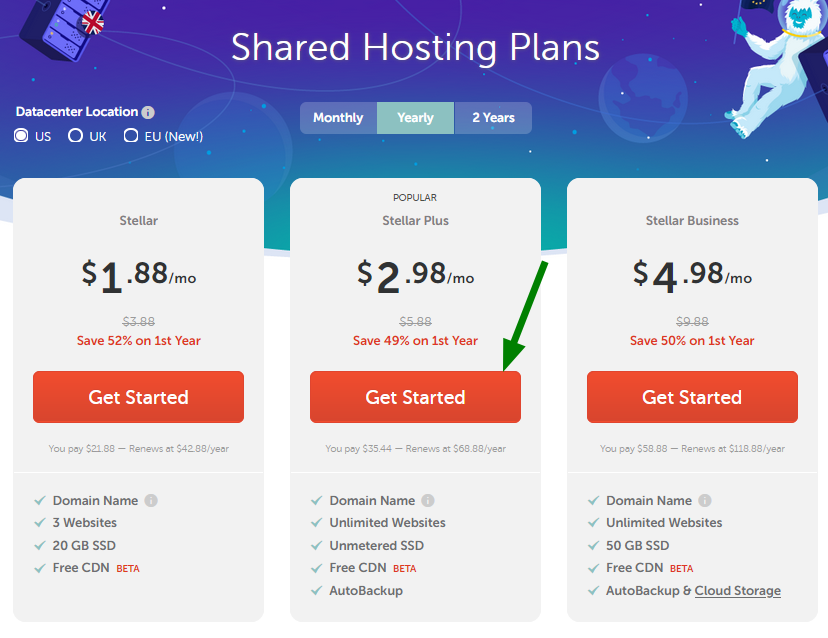 How do I order a Cheap Hosting package with Namecheap?