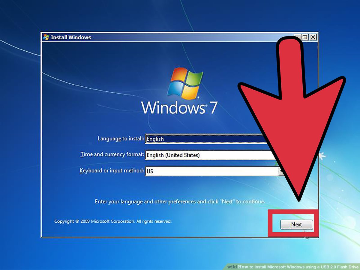 Steps for Windows 7 USB Installation